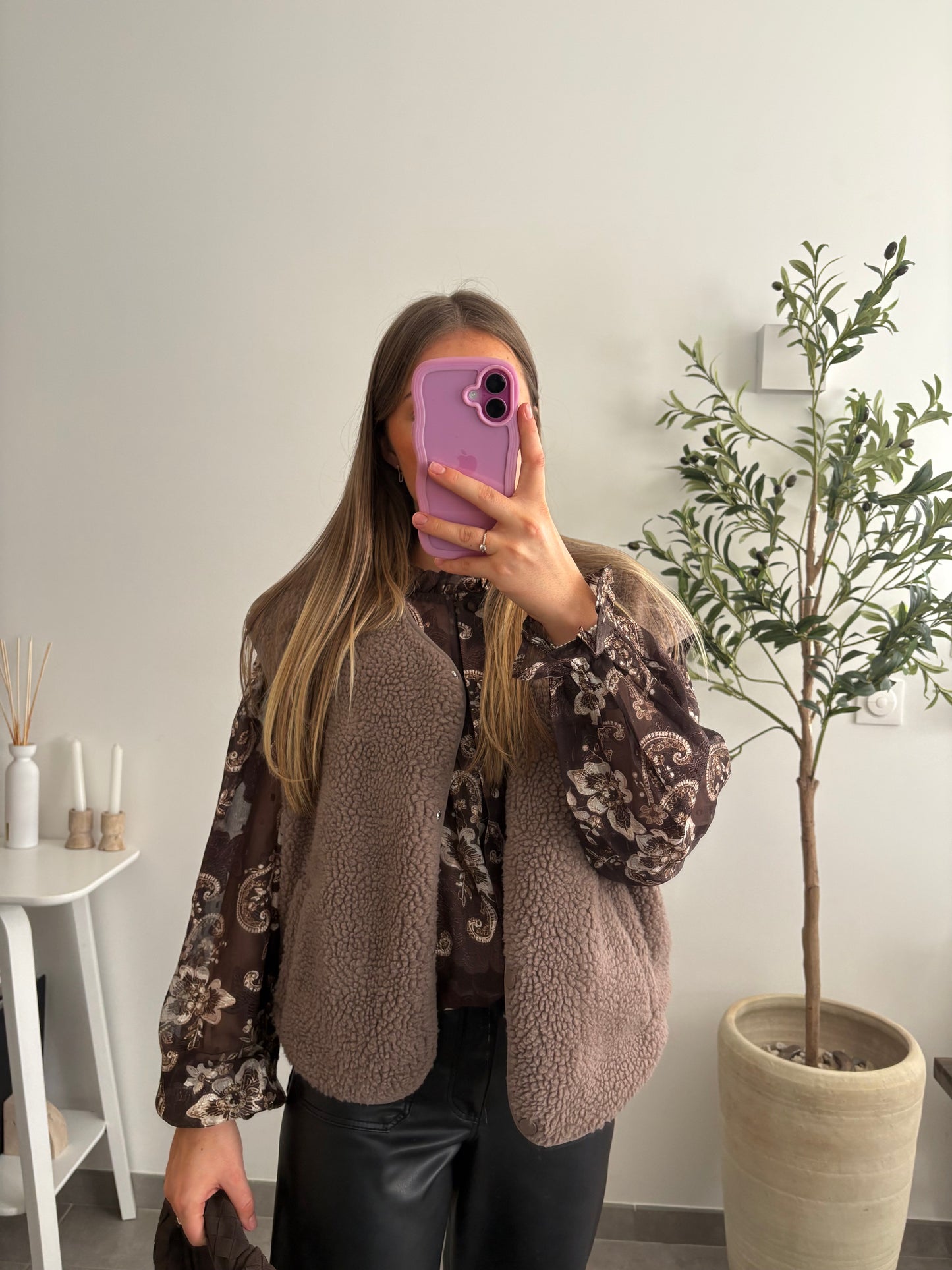 Veste sans manches ÉLYA - taupe foncé