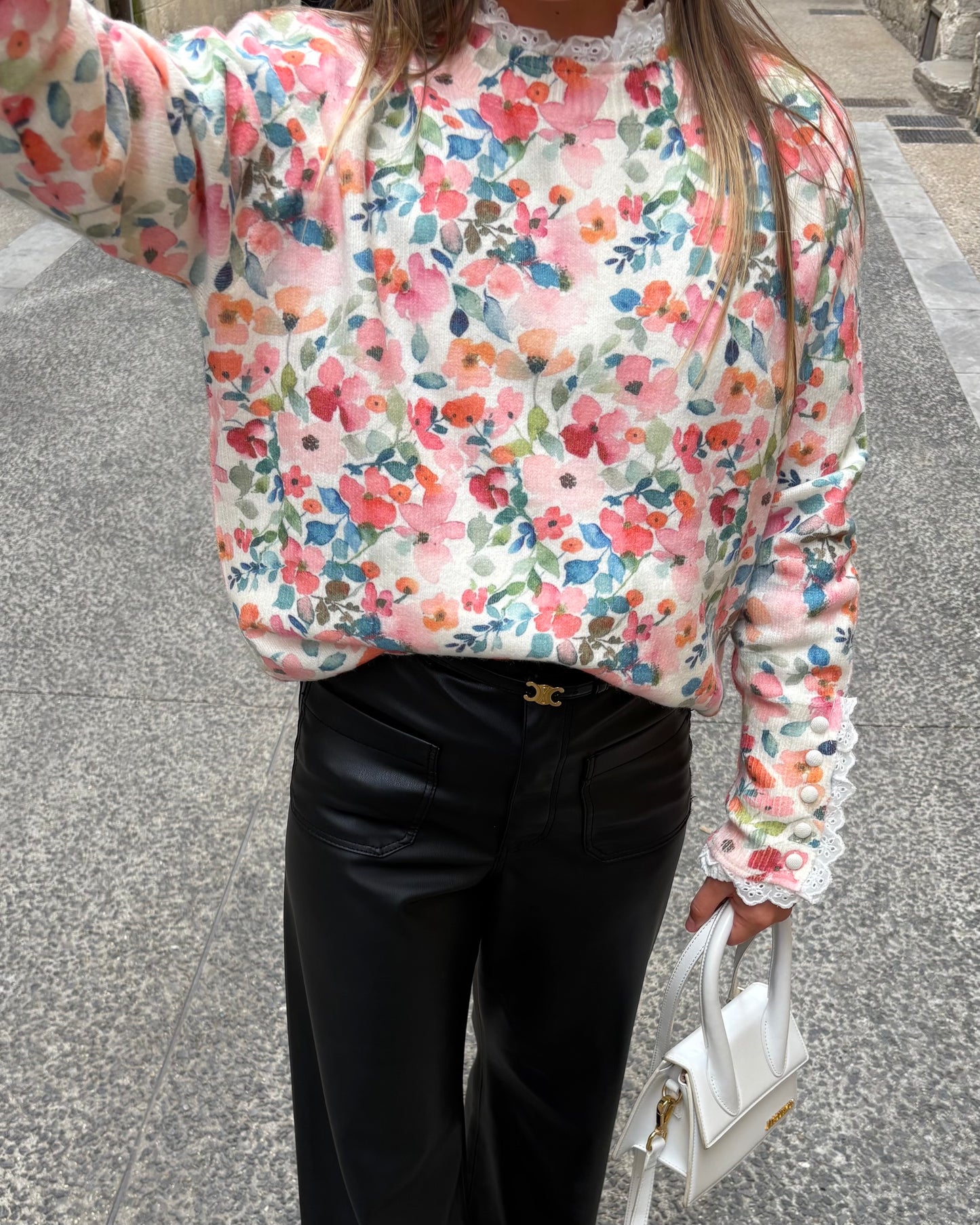 Pull à motifs fleuris - MADDY