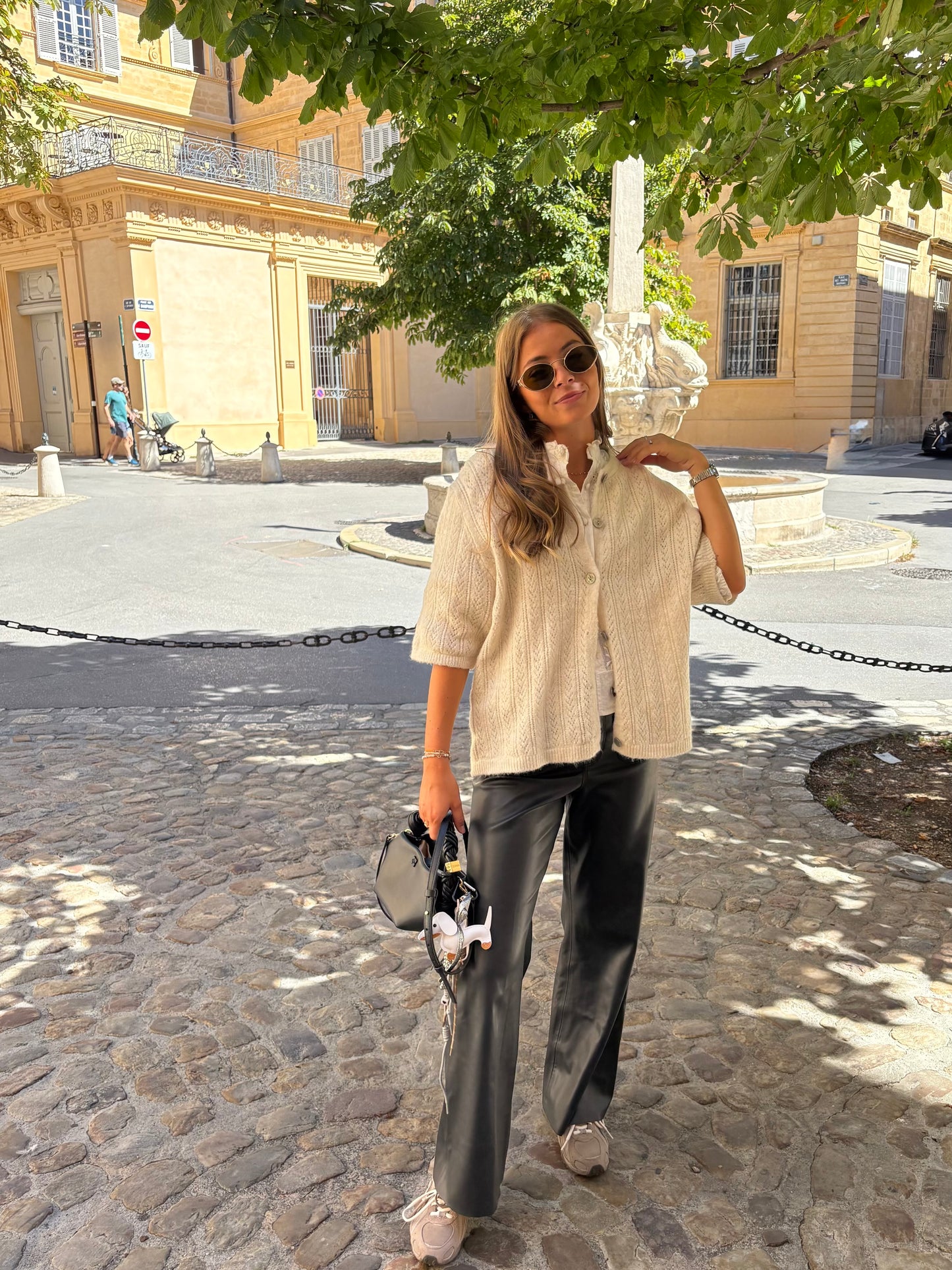 Gilet SYLVIA - ajouré écru