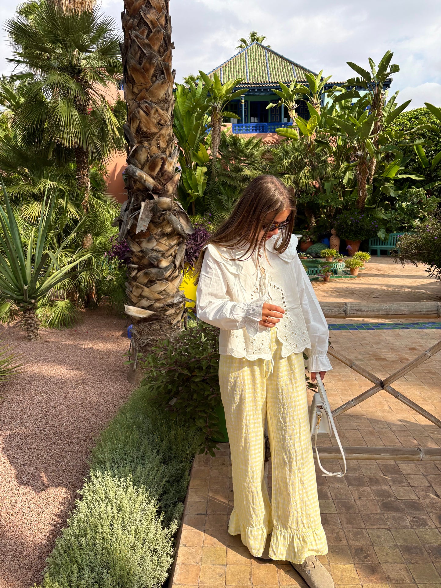 Pantalon Maé - Vichy jaune
