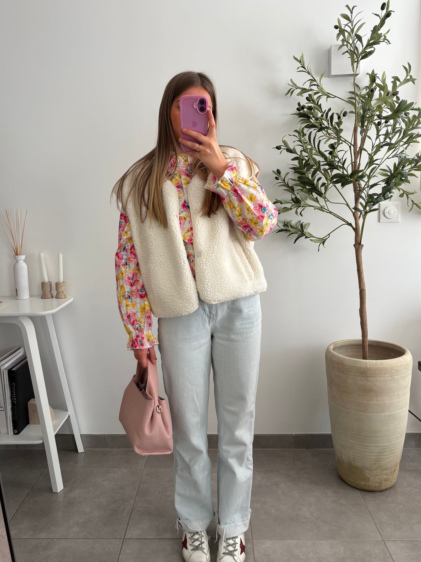 Veste sans manches ÉLYA - écru