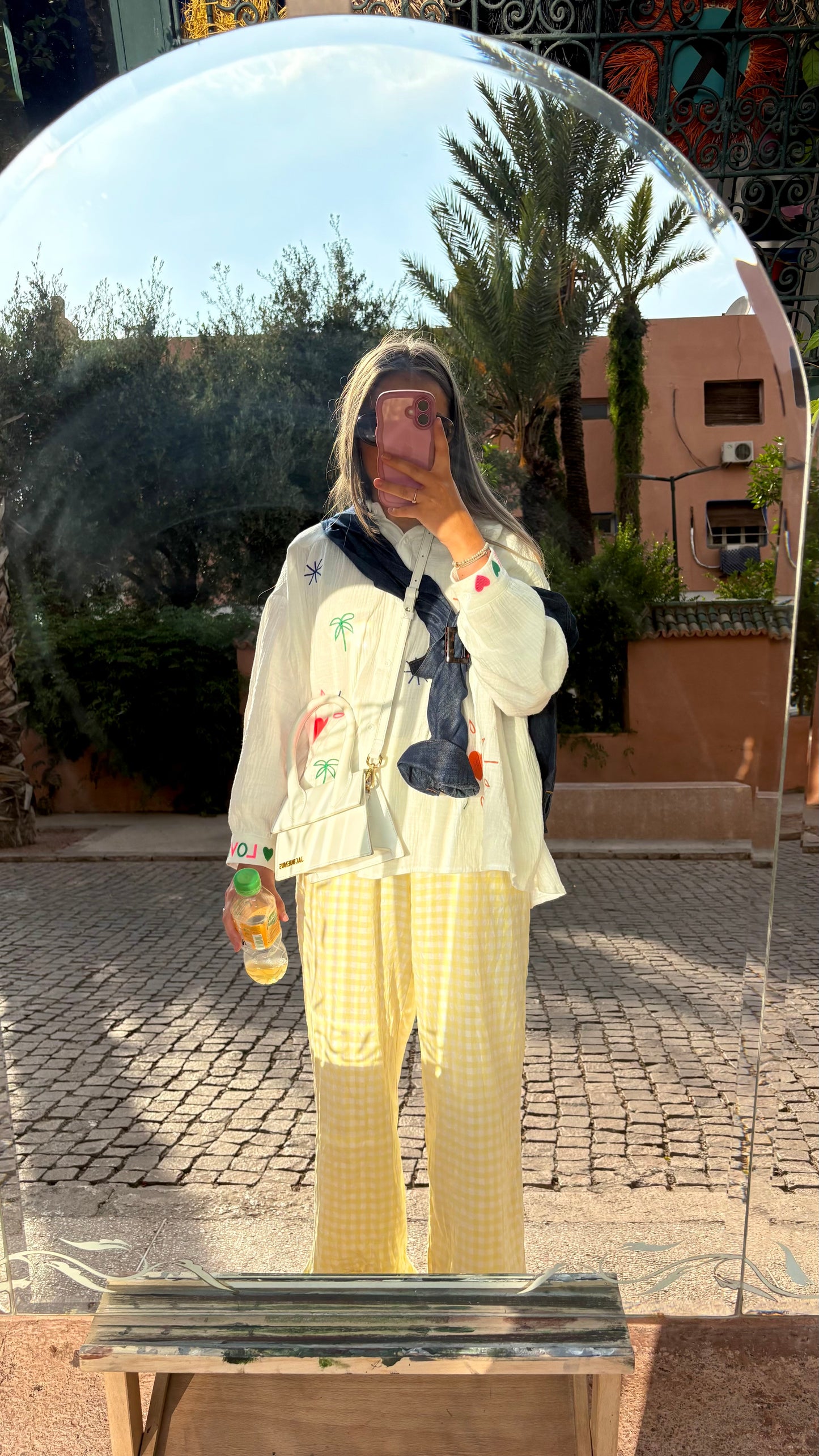 Pantalon Maé - Vichy jaune