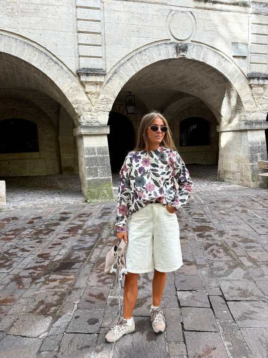 Pull à motif fleuri - TAYLOR