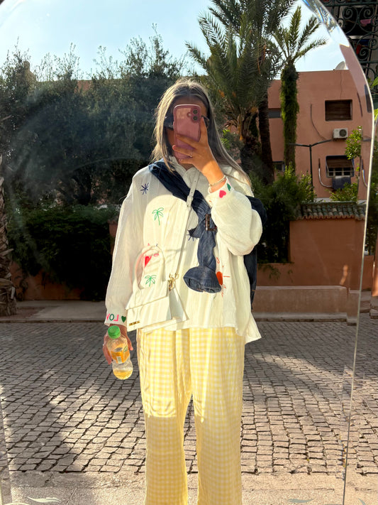 Blouse 100% coton à motif - Lynn