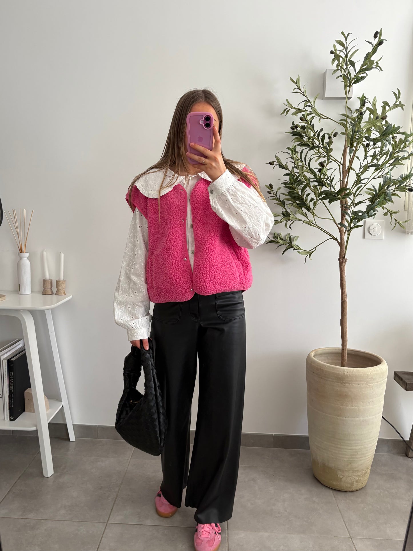 Veste sans manches ÉLYA - rose