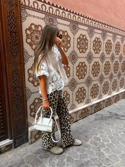 Blouse manches courtes 100% coton - Angèle