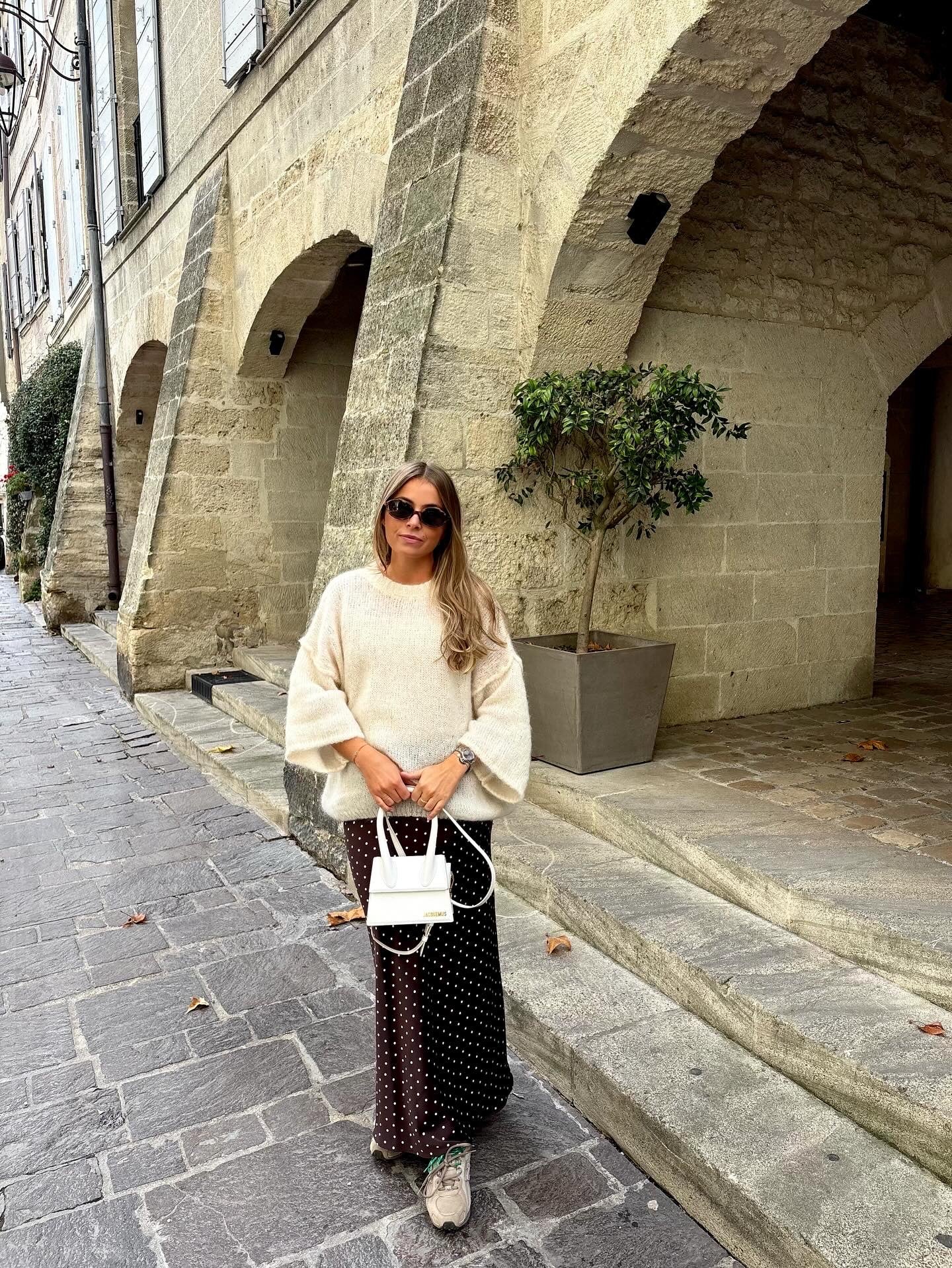 Jupe à pois satinée - MARIA