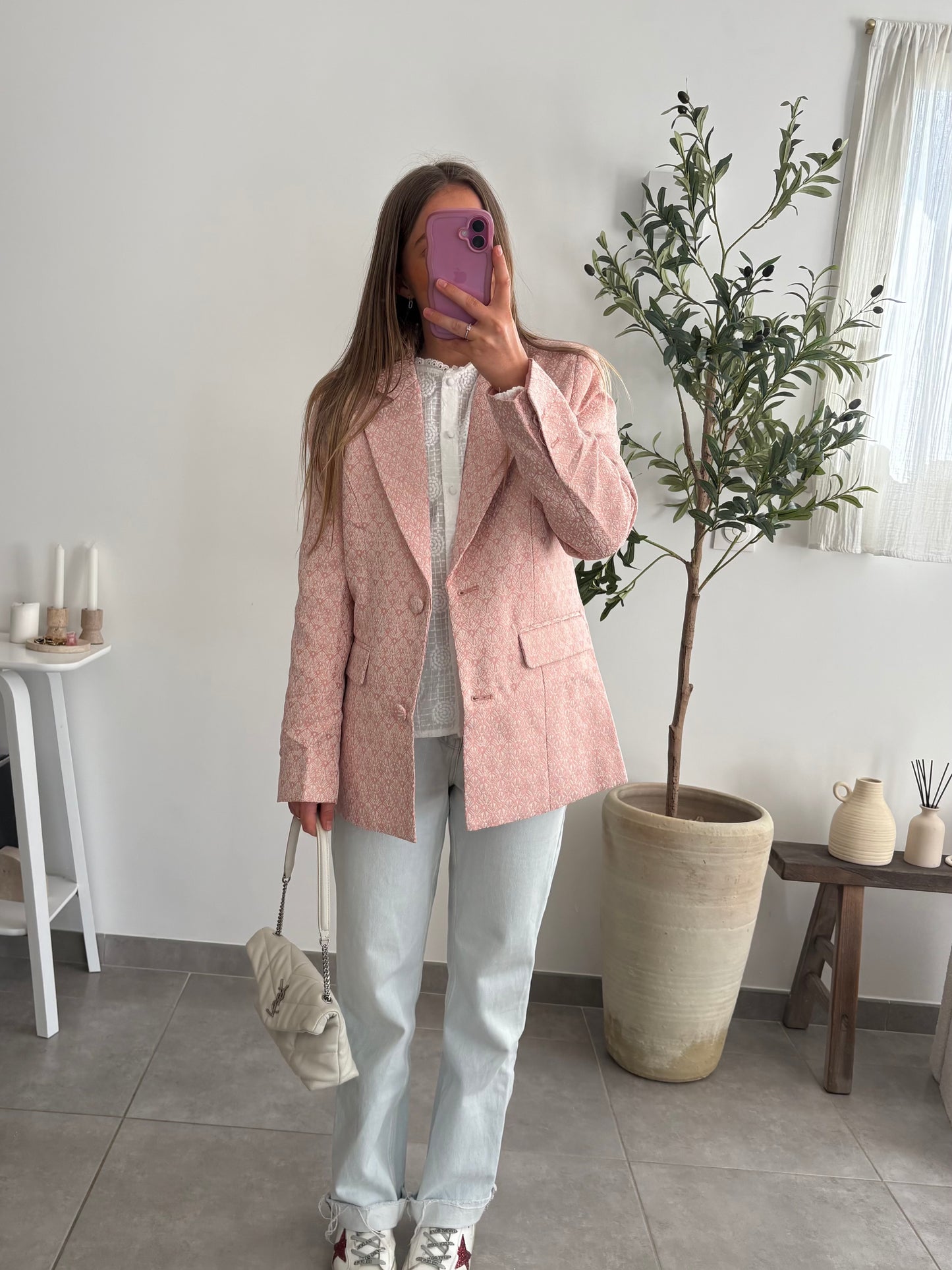 Veste blazer à fleurs brodées - HÉLÉNA