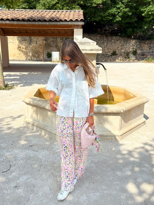 Pantalon fleuri - MAYA rose