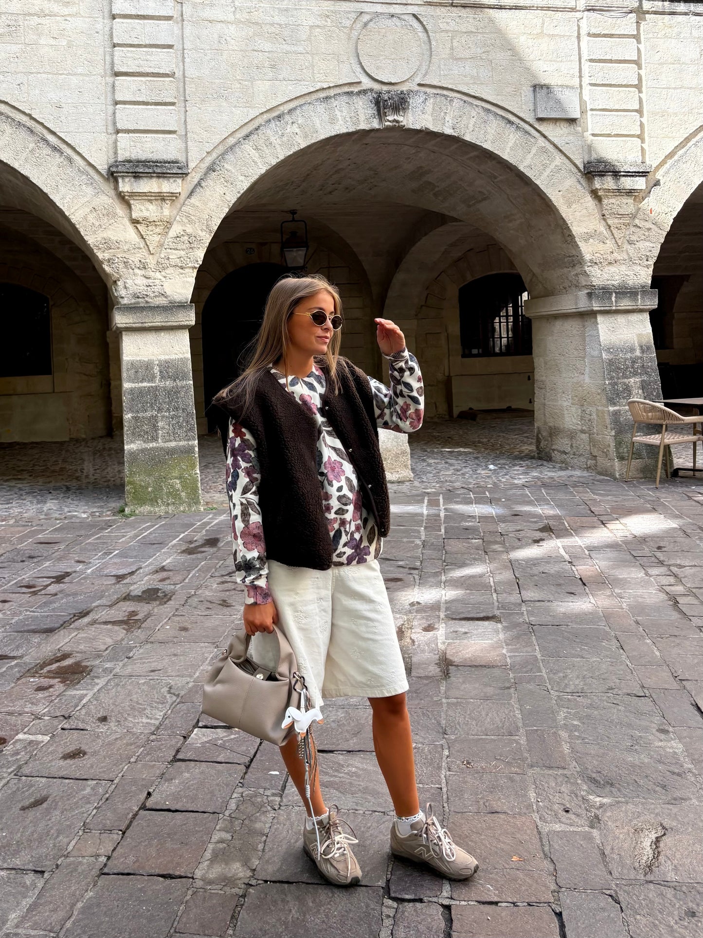 Veste sans manches ÉLYA - Café