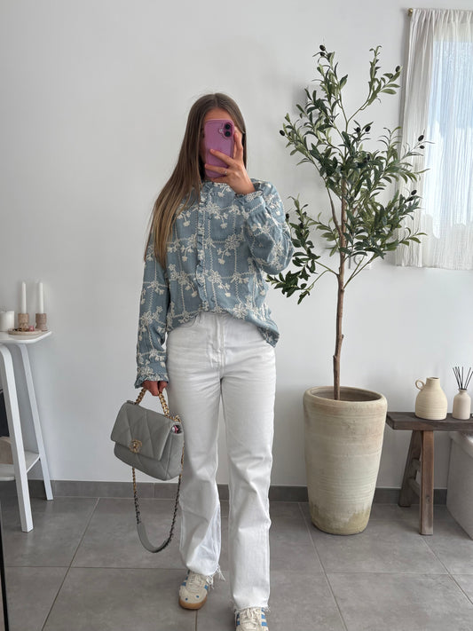 Blouse à fleurs brodées - EMY