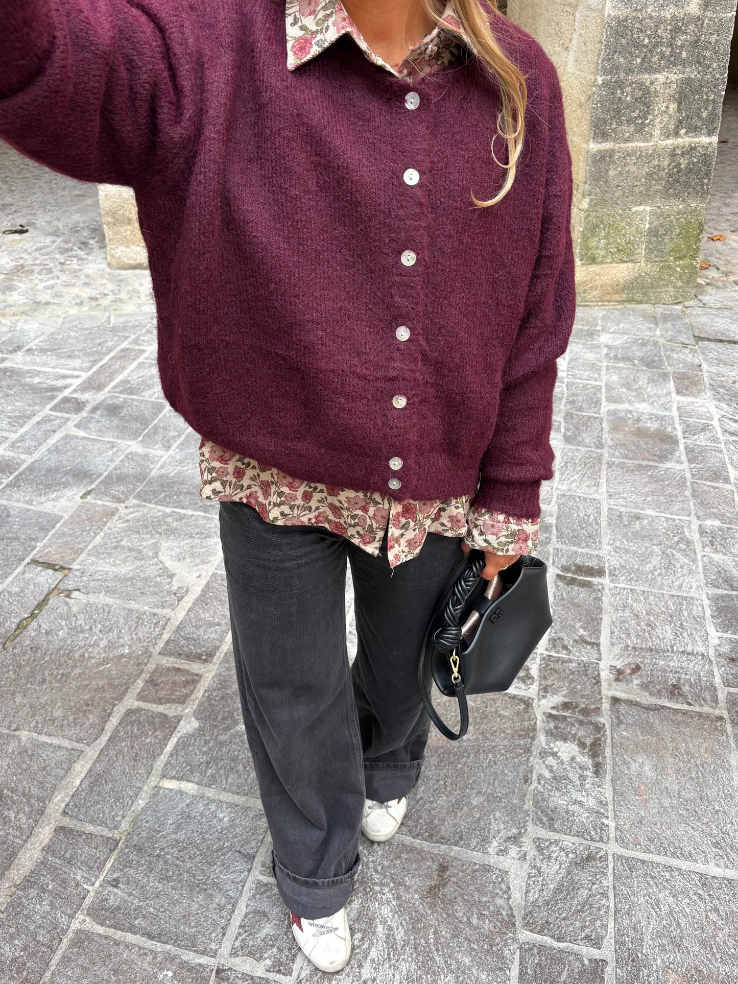 Cardigan bordeaux - CLARA