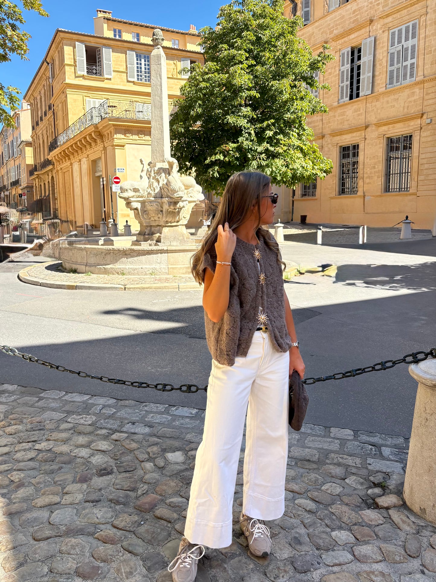 Gilet Sans Manches Soleil marron - Céleste