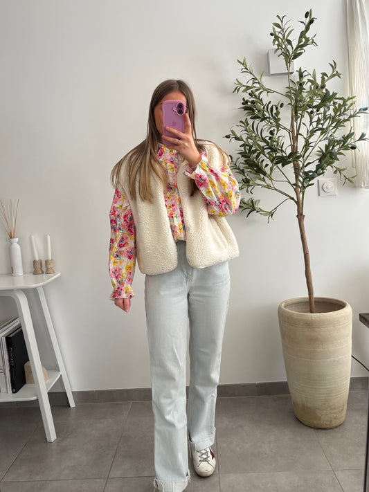 Veste sans manches Élya - écru