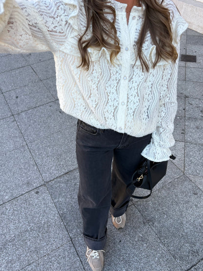 Blouse à volant - AMANDINE