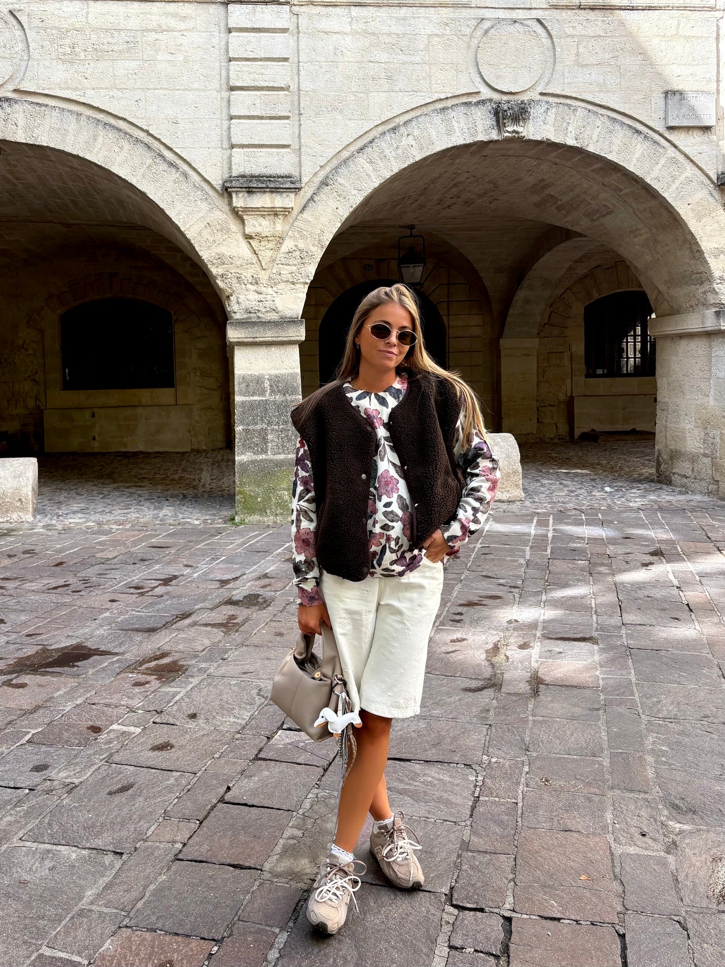 Veste sans manches ÉLYA - Café