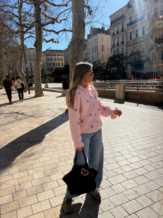 Cardigan fleurs brodées - CANDICE