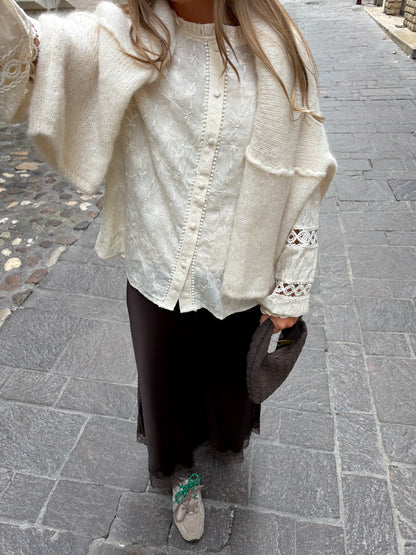 Blouse broderie fleurie - SÉRÉNA