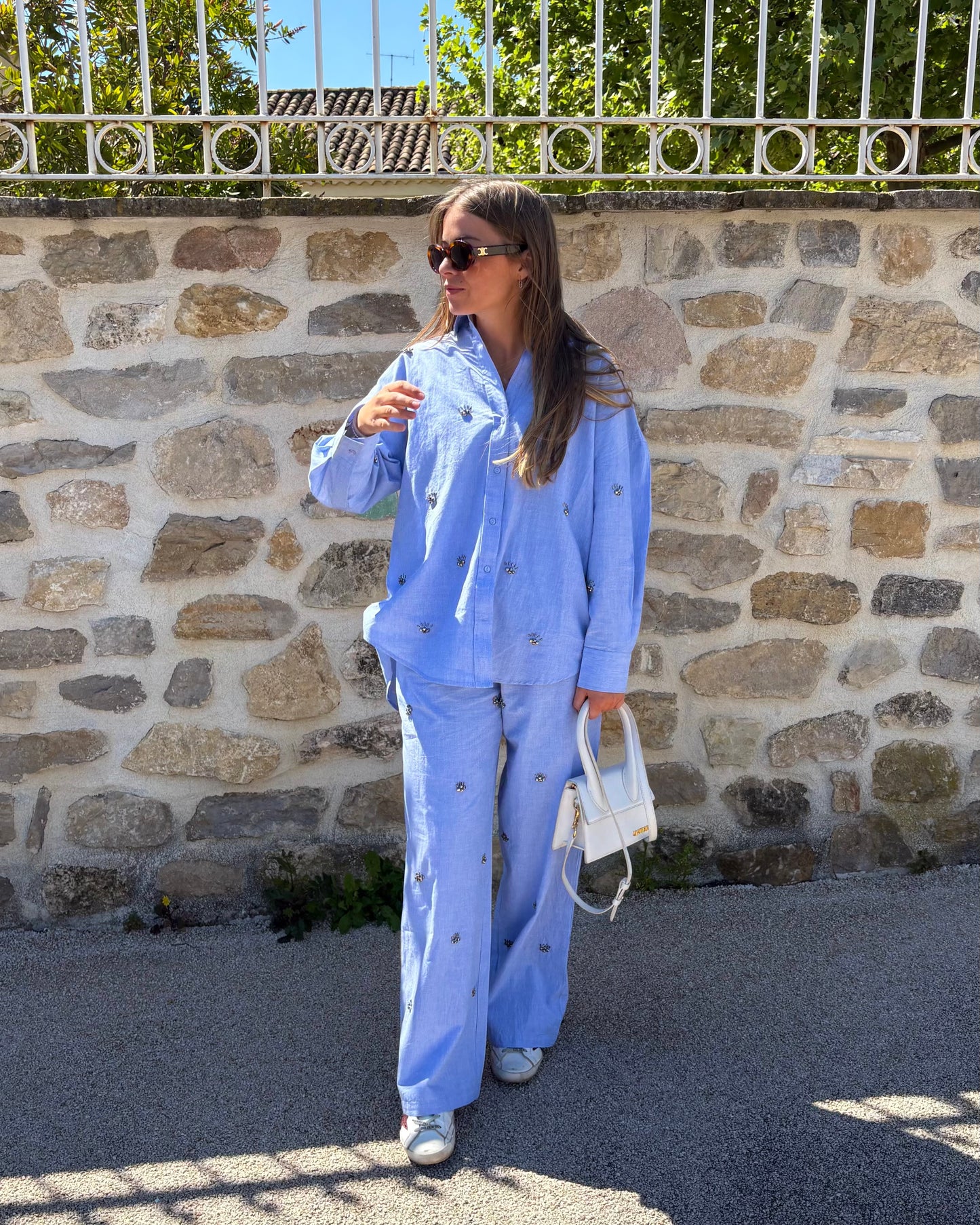 Chemise 100% coton à sequin