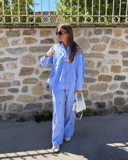 Chemise 100% coton à sequin