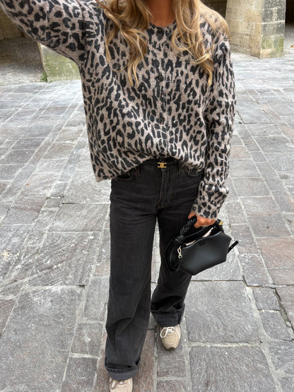 Pull cardigan léopard - DIANE