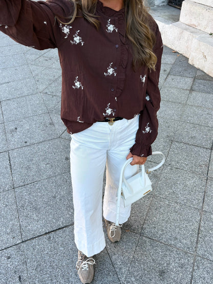 Blouse marron LAURE