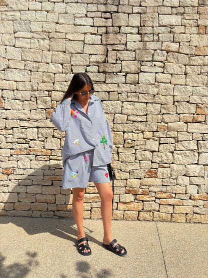 Ensemble à rayures - JADE noir