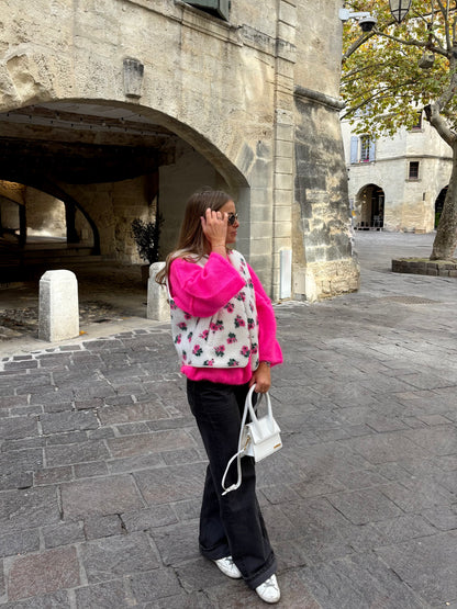 Pull mohair - fushia