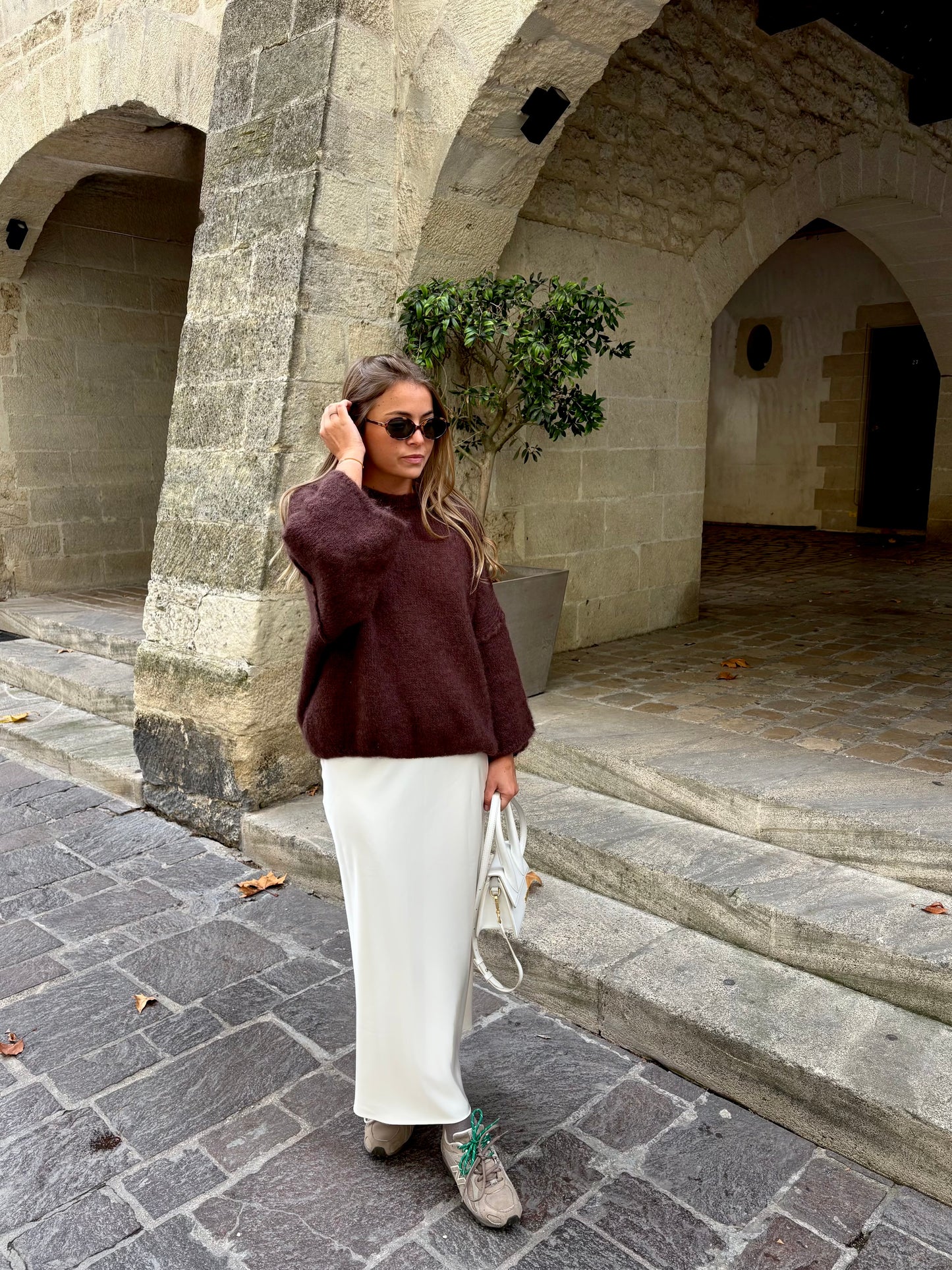 Pull mohair - marron