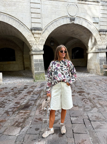 Pull à motif fleuri - TAYLOR