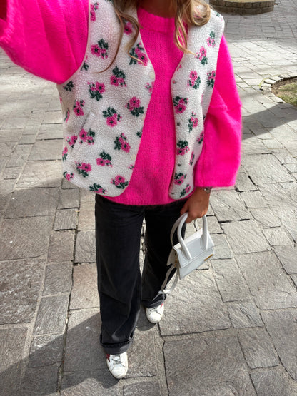 Pull mohair - fushia