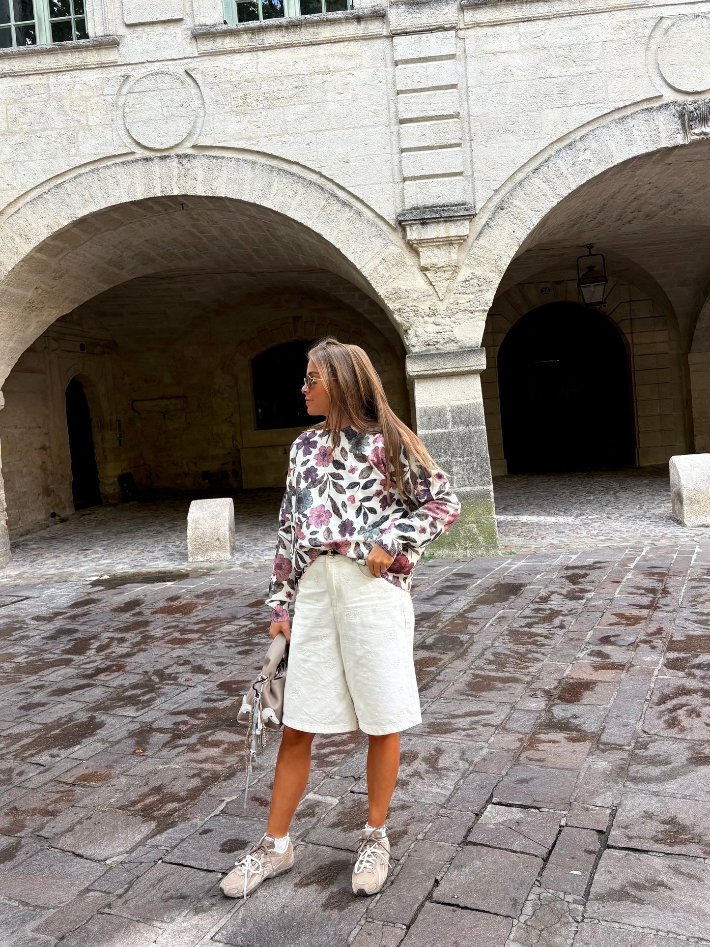 Pull à motif fleuri - TAYLOR