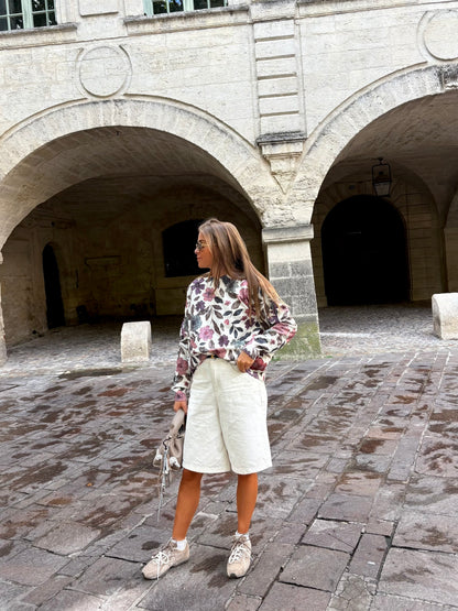 Pull à motif fleuri - TAYLOR