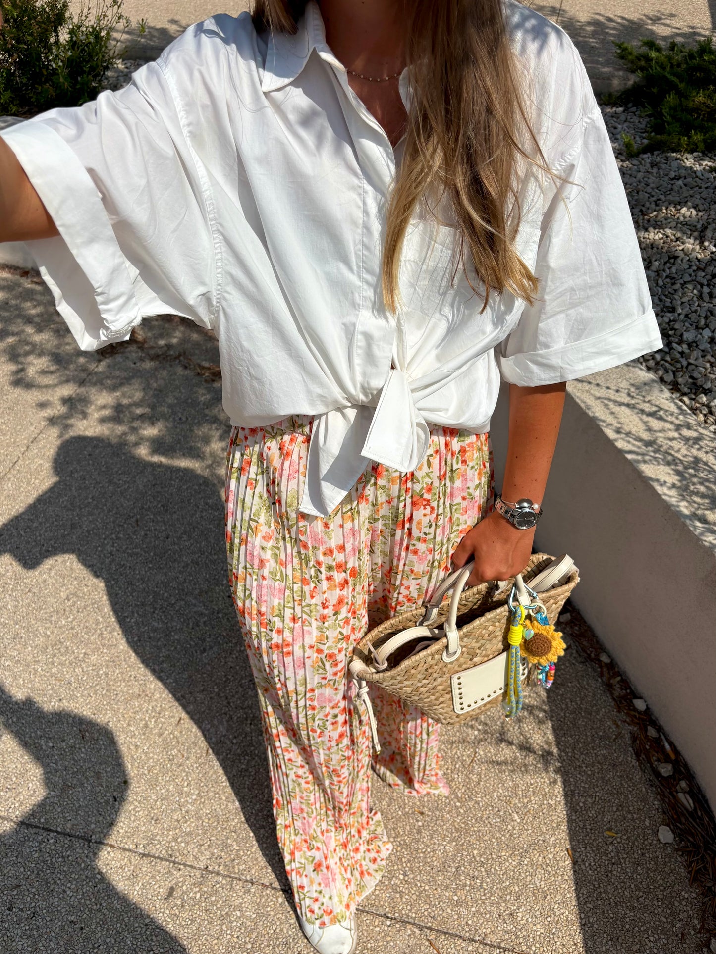 Pantalon fleuri - MAYA orange