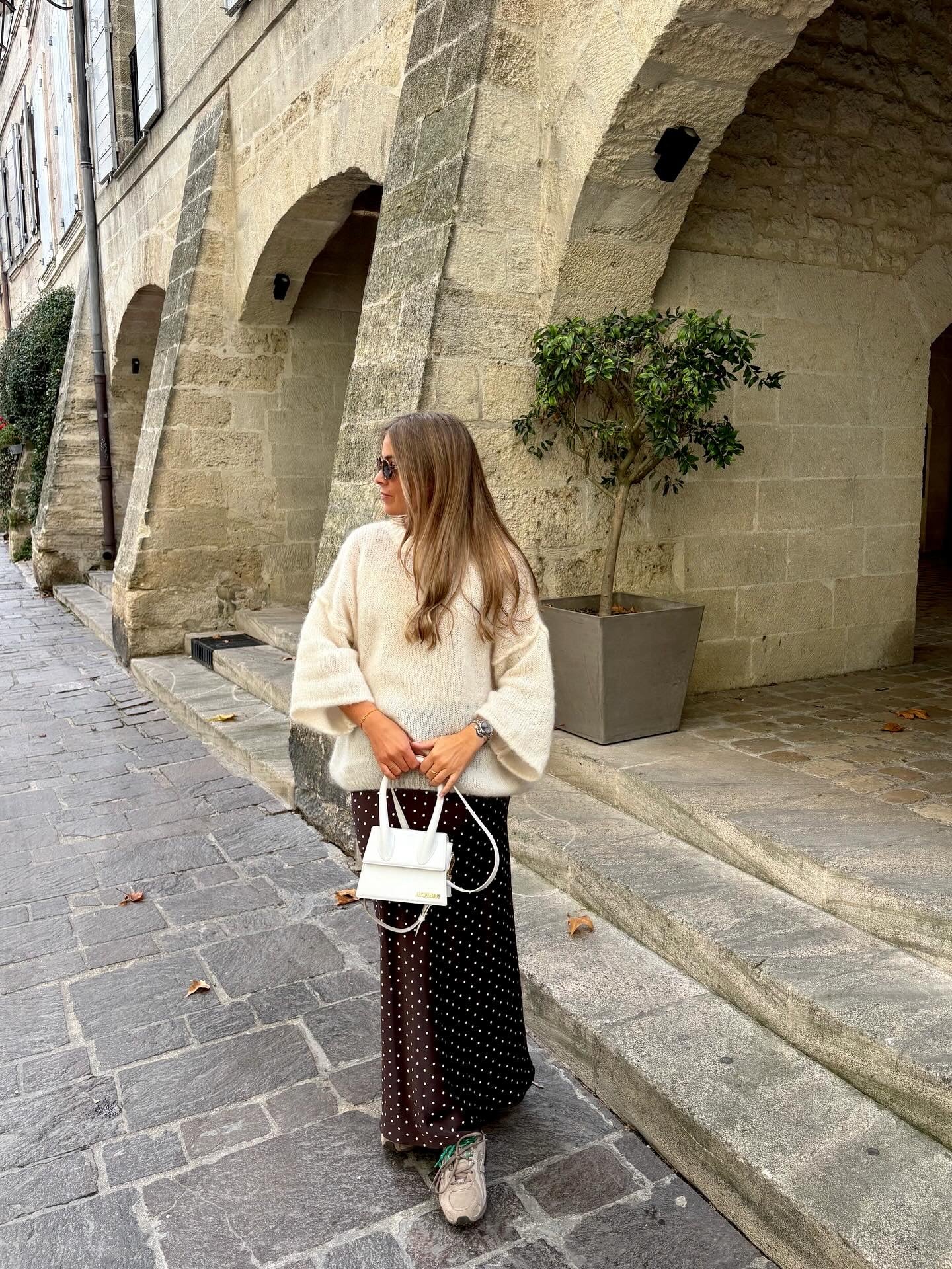 Jupe à pois satinée - MARIA