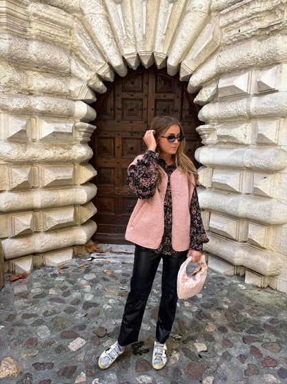 Veste sans manches ÉLYA - rose clair