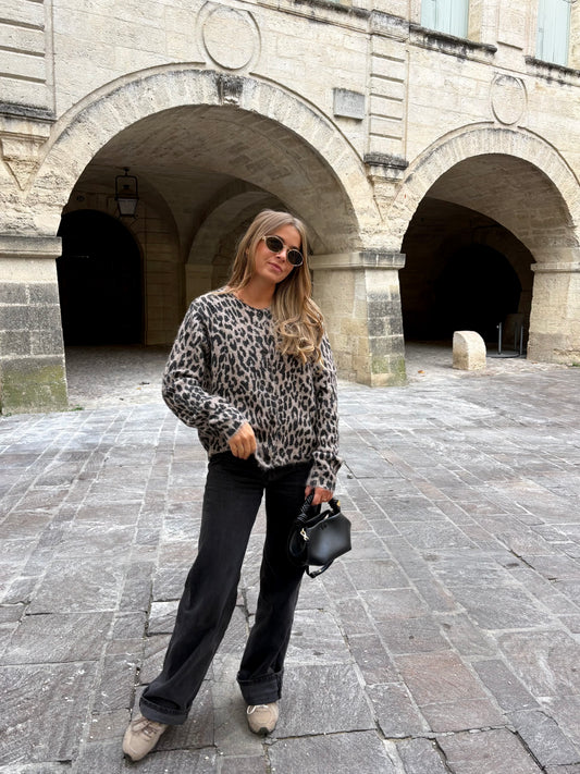 Pull cardigan léopard - DIANE